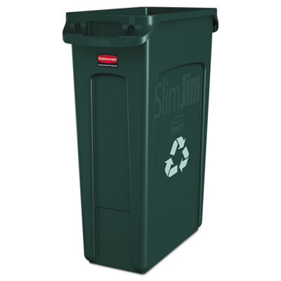Slim Jim Plastic Recycling Container | 23 gal
