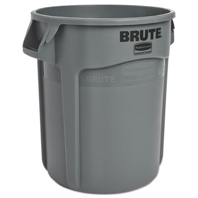 Vented Round Brute Container | 20 gal, Gray