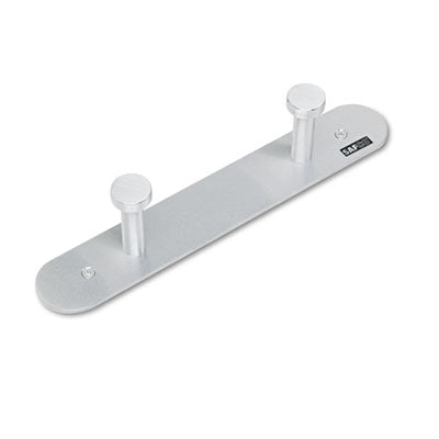 Nail Head Wall Coat Rack | 2-Hook, Satin