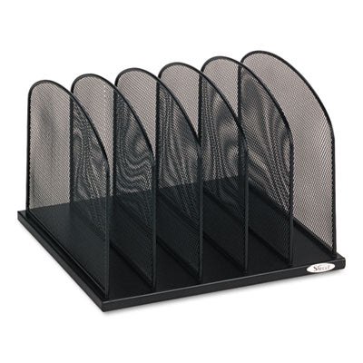 Onyx Mesh Desk Organizer | 5 Upright Sections
