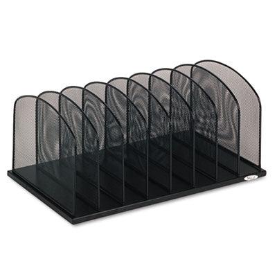 Onyx Mesh Desk Organizer | 8 Upright Sections