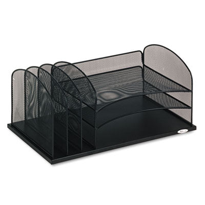Onyx Desk Organizer | 3 Horiz/3 Upright, Black