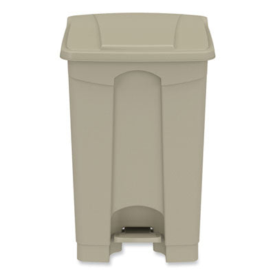 Plastic Step-On Receptacle | 12 gal, Tan