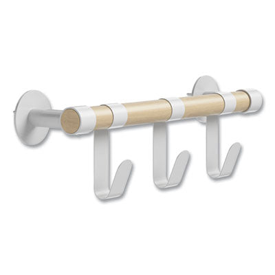 Resi Coat Wall Rack | 3 Hook, White