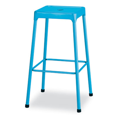 Steel Bar Stool | Backless, Baby Blue