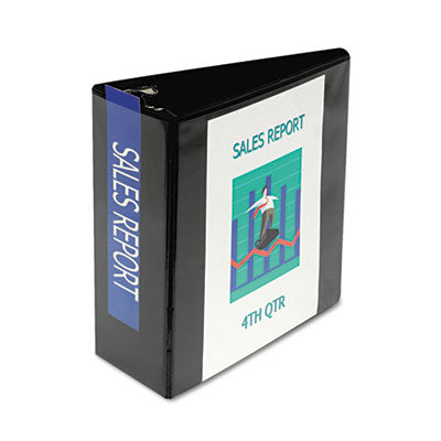 Samsill® Nonstick D-Ring View Binder, 3 Rings, 5" Capacity, 11 X 8.5, Black - Bloom Skins