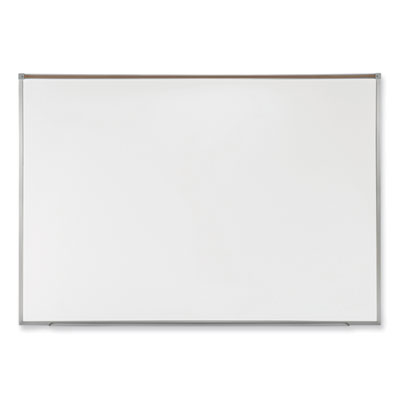 Ghent Proma Magnetic Porcelain Projection Whiteboard with Aluminum Frame, 96.5" x 48.5", White Surface, Satin Aluminum Frame