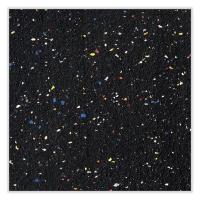 Ghent Aluminum-Frame Recycled Rubber Bulletin Boards, 60.5" x 36.5", Confetti Surface, Satin Aluminum Frame