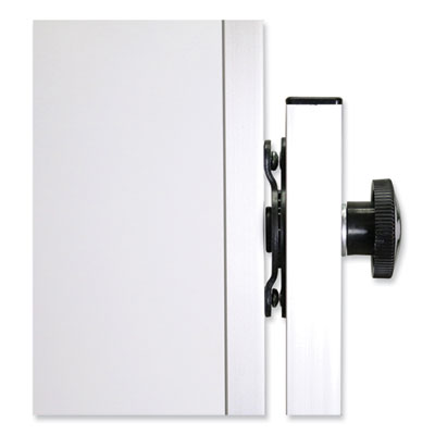 Ghent Reversible Magnetic Porcelain Whiteboard with Aluminum Frame, 101.25" x 78.25", White Surface, Satin Aluminum Frame
