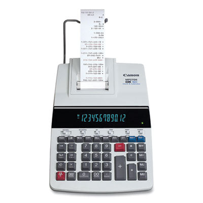 Canon® Mp27dii 12-Digit Desktop Printing Calculator, Black/red Print, 4.8 Lines/sec