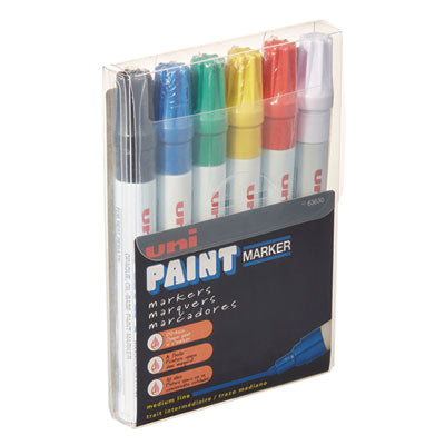 uni-Paint Permanent Marker Set | Assorted, 6/Set