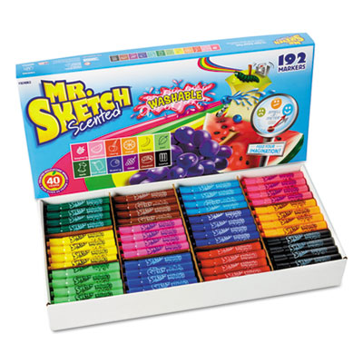 Mr. Sketch Washable Markers | 192-Set, Chisel