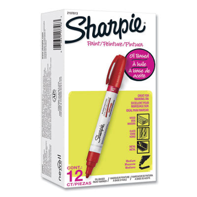 Sharpie Permanent Paint Marker | Medium Red Dozen