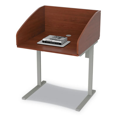 Linea Italia® Study Carrell Starter Unit, 2-Leg, 31.25 X 23.5 X 45.25, Cherry - Bloom Skins