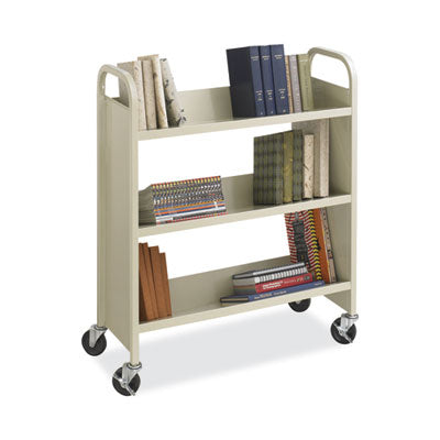 Steel Book Cart | Safco® Single-Sided | Sand