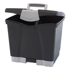 Storex Portable File Box | With Drawer, Letter