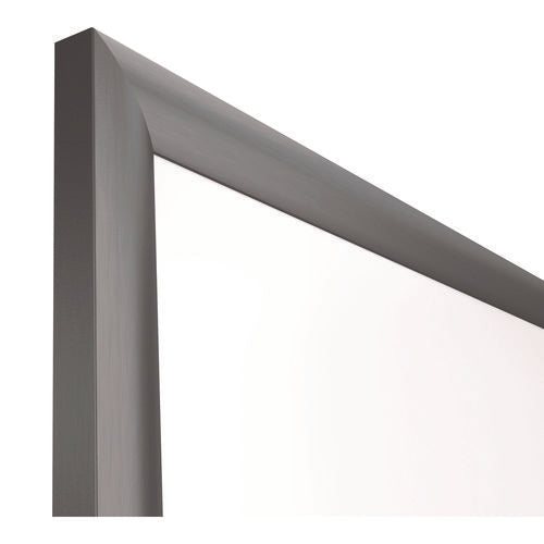 TRU RED™ Magnetic Porcelain Dry Erase Board, 60" x 36", White Surface, Gray/Natural Aluminum Frame