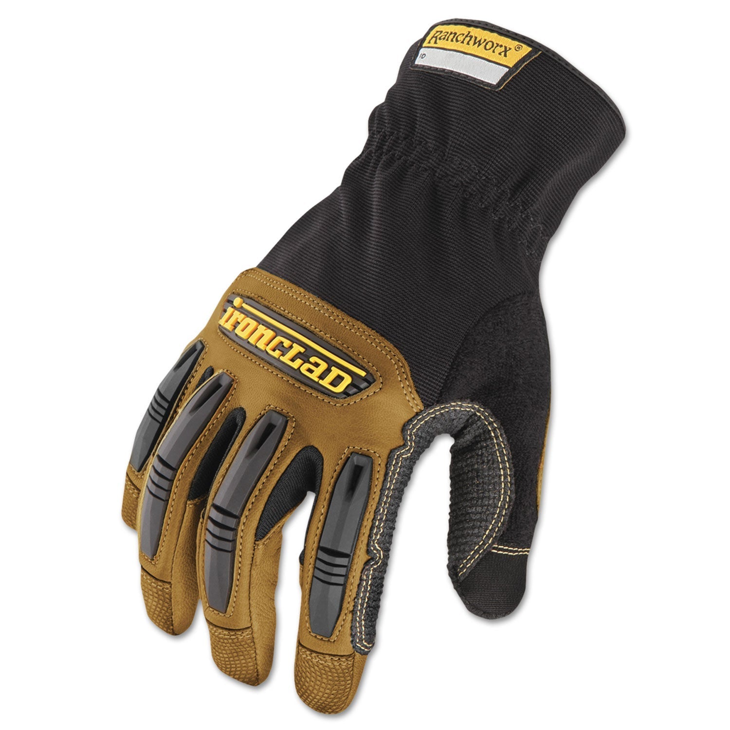 Ranchworx Leather Gloves | Large, Black/Tan