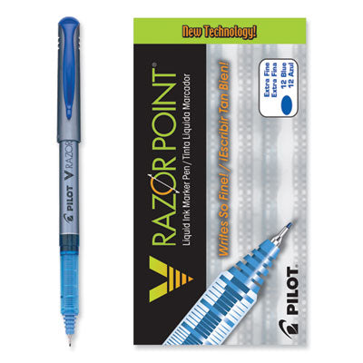 Pilot V Razor Point Liquid Ink Pen | Blue Dozen