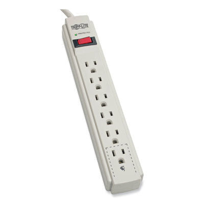 Tripp Lite by Eaton Protect It! Surge Protector, 6 AC Outlets, 4 ft Cord, 790 J, Light Gray