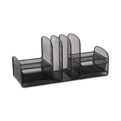 Onyx Mesh Desk Organizer | 3 Sections, 2 Baskets