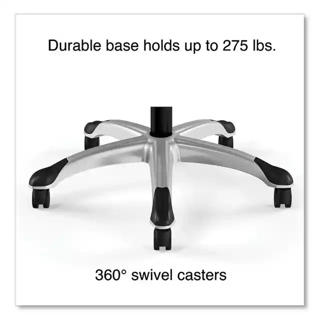 Union & Scale™ FlexFit Hyken Mesh Task Chair, Supports Up to 275 lb, 17.24" to 20.98" Seat Height, Maroon Seat/Back, Silver/Black Base