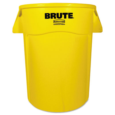 Vented Round Brute Container | 44 gal, Yellow