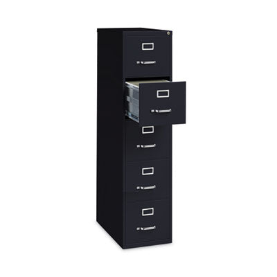 Economy Vertical File | Alera 5-Drawer, Black
