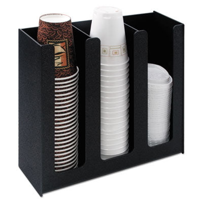 Commercial Grade Cup Holder | 3-Column, Black