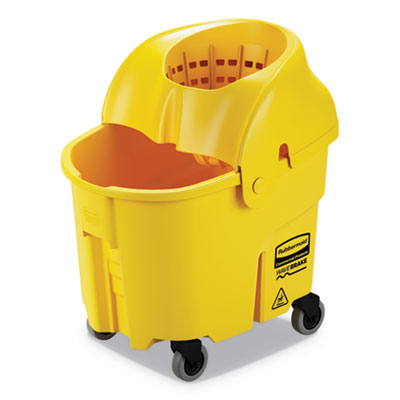 Rubbermaid WaveBrake Mop Bucket | 35 qt, Yellow