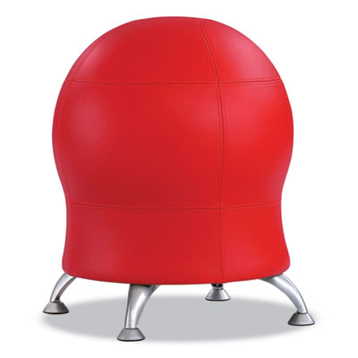 Safco® Zenergy Ball Chair, Backless, Supports Up to 250 lb, Red Vinyl