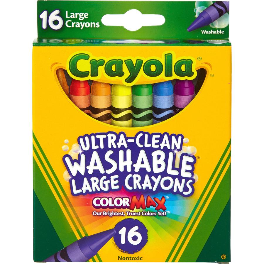 Ultra-Clean Washable Crayons | Large, 16/Box