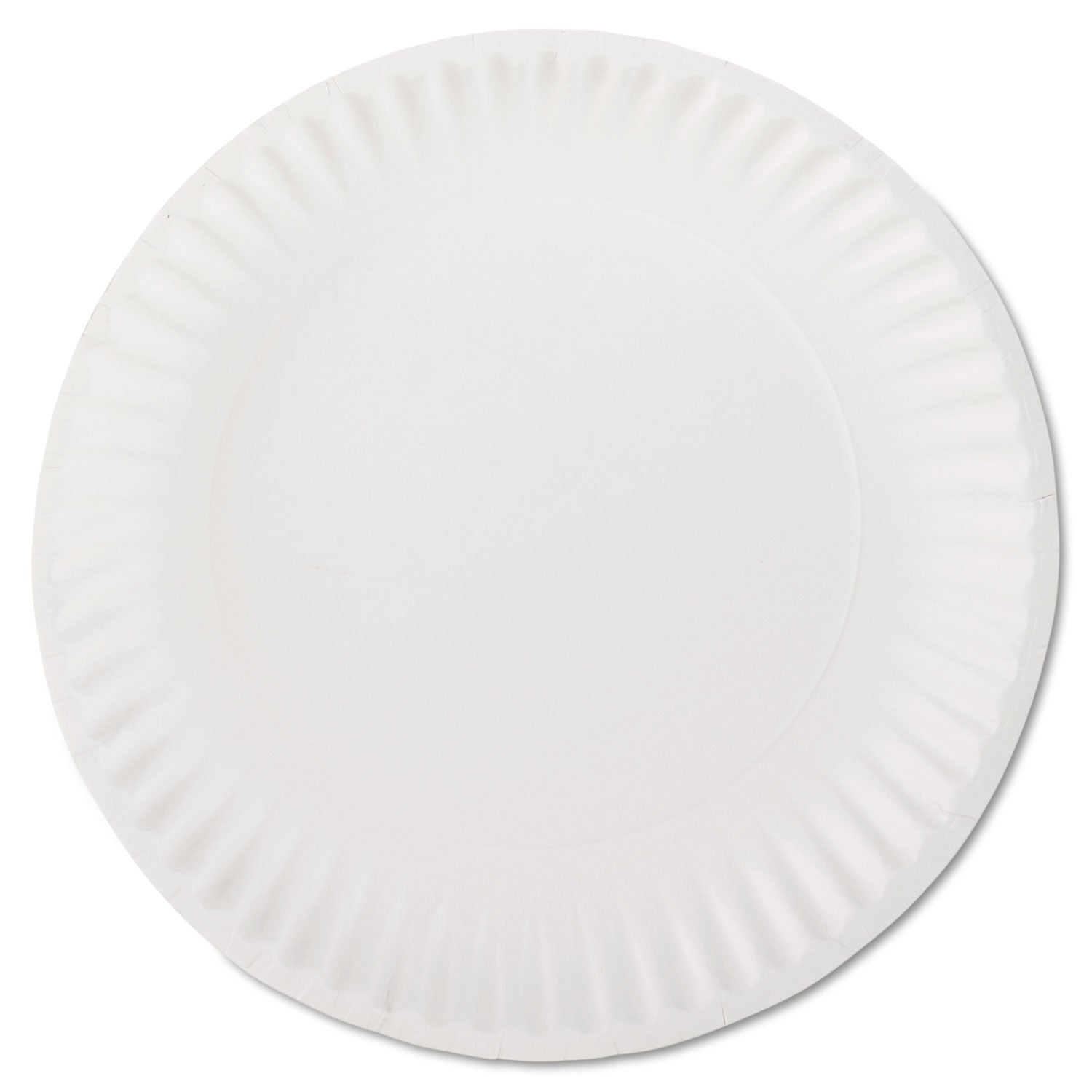 AJM Packaging Corporation White Paper Plates, 9" Dia, 100/pack