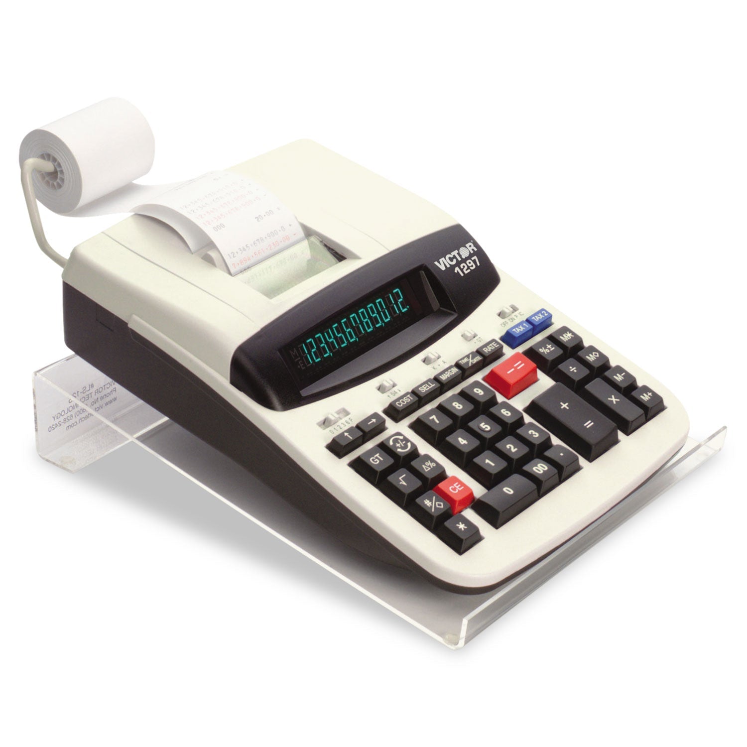 Victor® Large Angled Acrylic Calculator Stand, 9 X 11 X 2, Clear