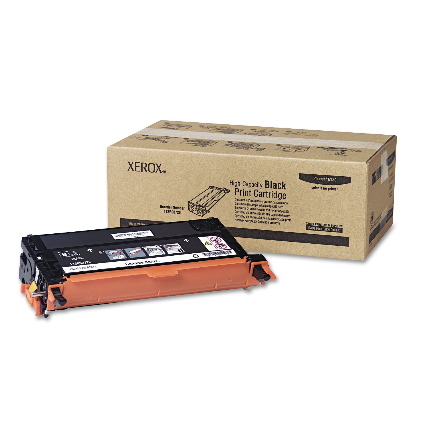Xerox® 113r00726 High-Yield Toner, 8,000 Page-Yield, Black