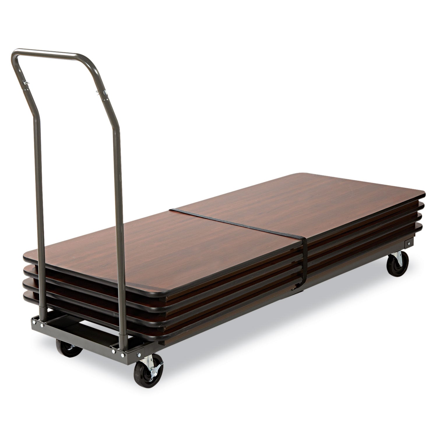 Alera® Chair/Table Cart, Metal, 600 lb Capacity, 20.86" x 50.78" to 72.04" x 43.3", Black