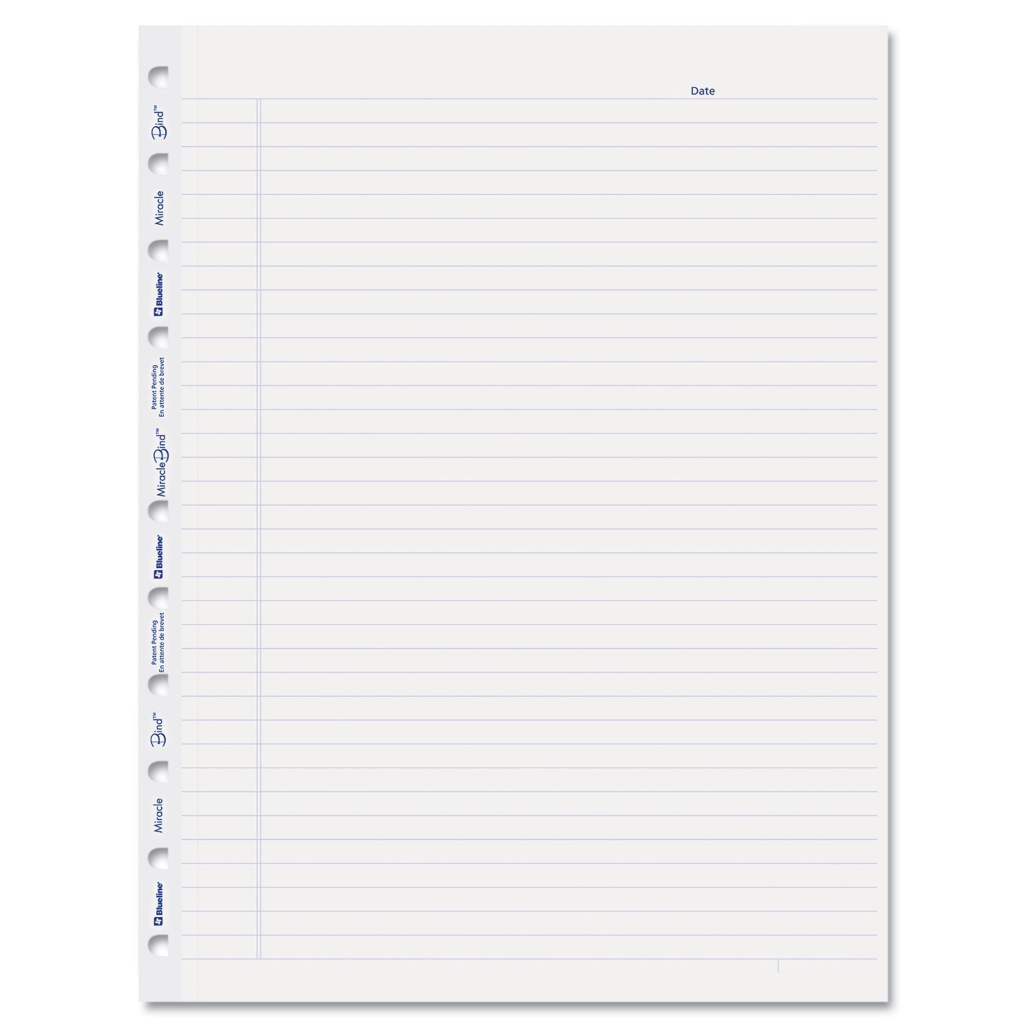 Blueline® Miraclebind Ruled Paper Refill Sheets For All Miraclebind Notebooks And Planners, 11 X 9.06, White/blue Sheets, Undated