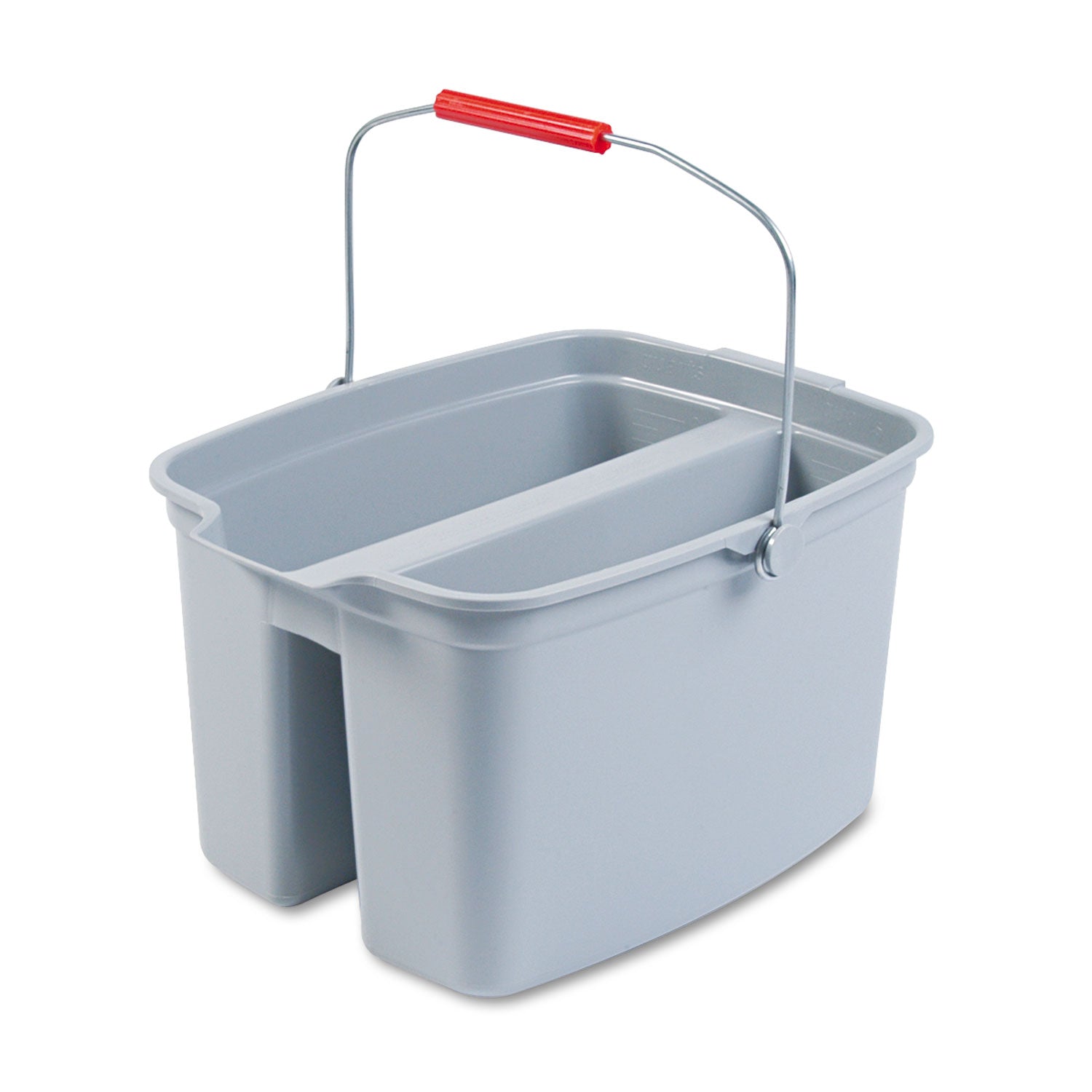 Double Utility Pail | 19 Quart, Gray Plastic