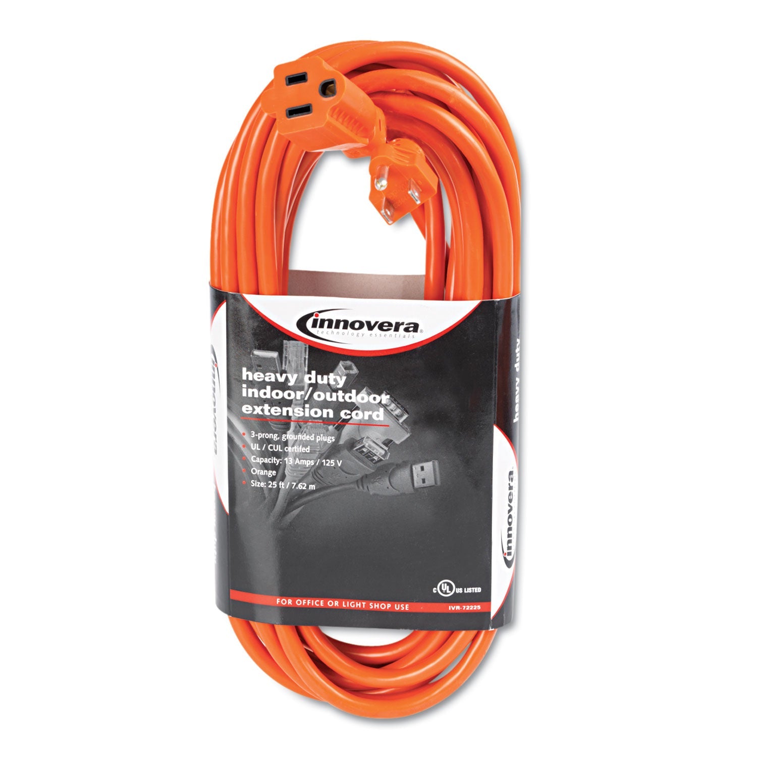 Innovera Indoor/Outdoor Extension Cord | 25 ft
