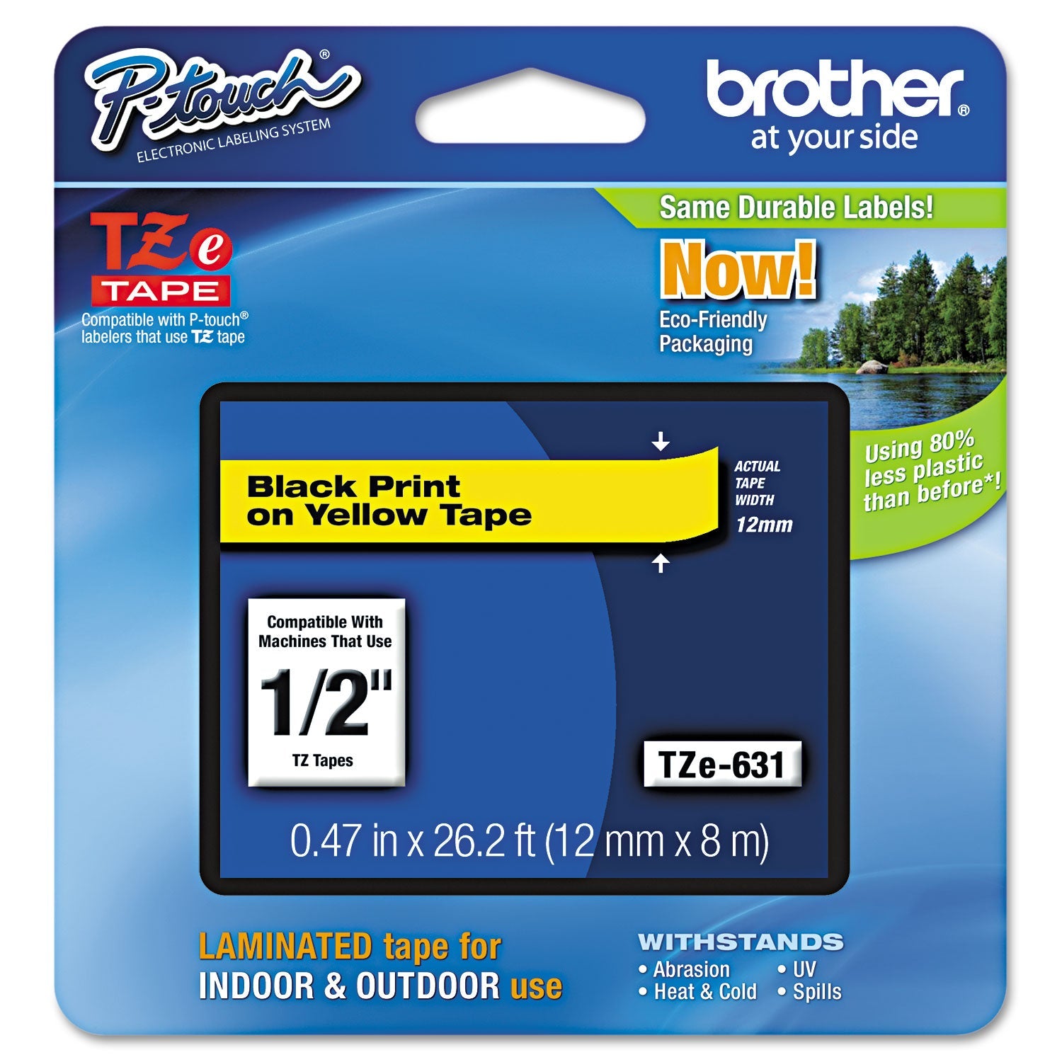 Brother P-Touch Tze Laminated Labeling Tape