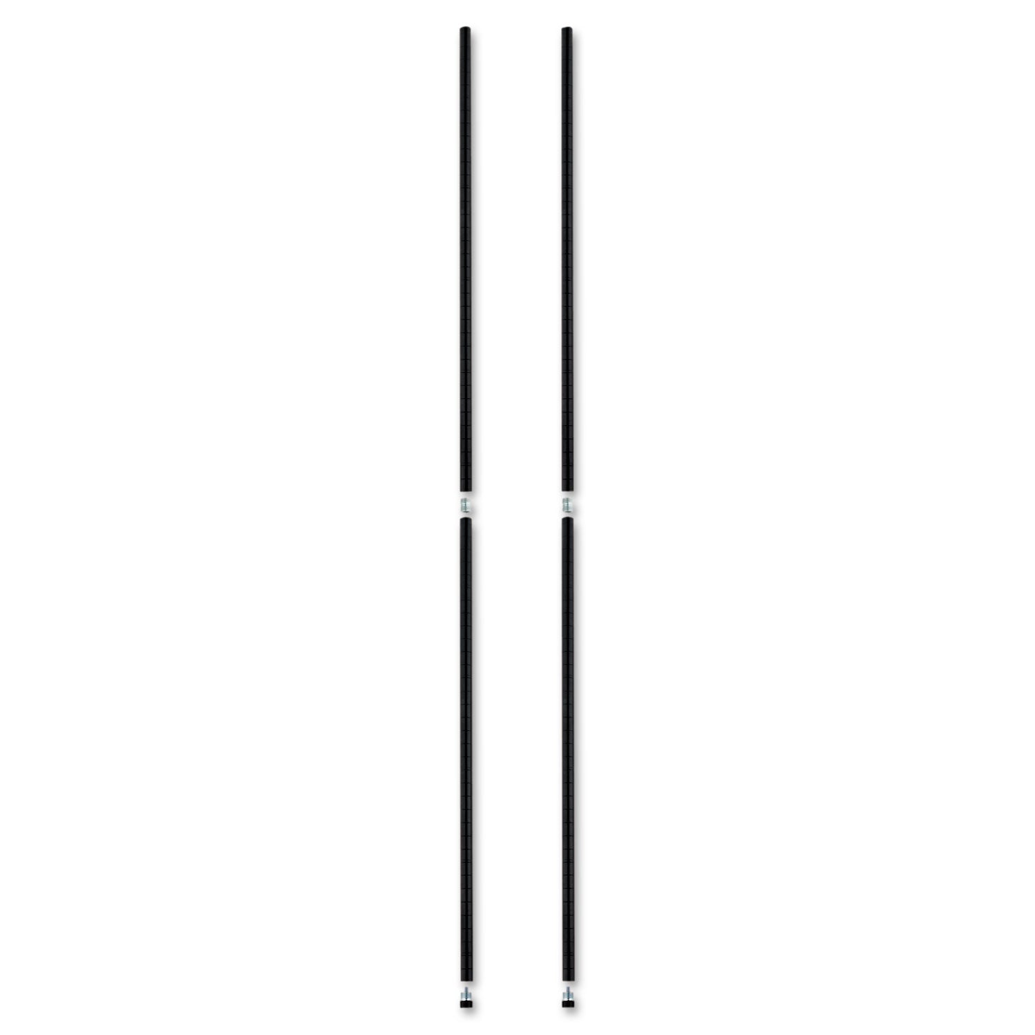 Alera® Stackable Posts For Wire Shelving, 36 "high, Black, 4/pack