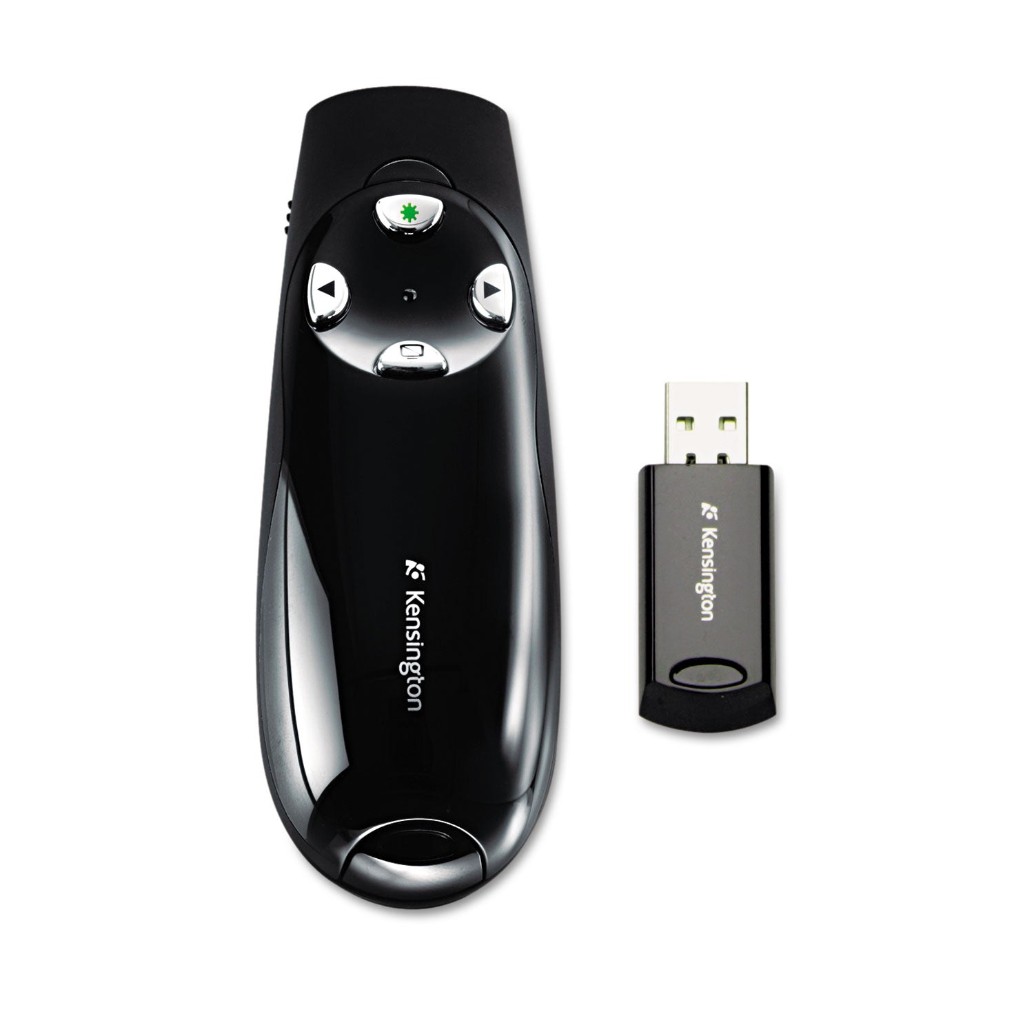 Kensington® Wireless Presenter Pro With Green Laser, Class 2, 150 Ft Range, Black