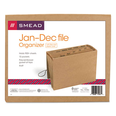 Smead Indexed Expanding Kraft Files | 12-Section