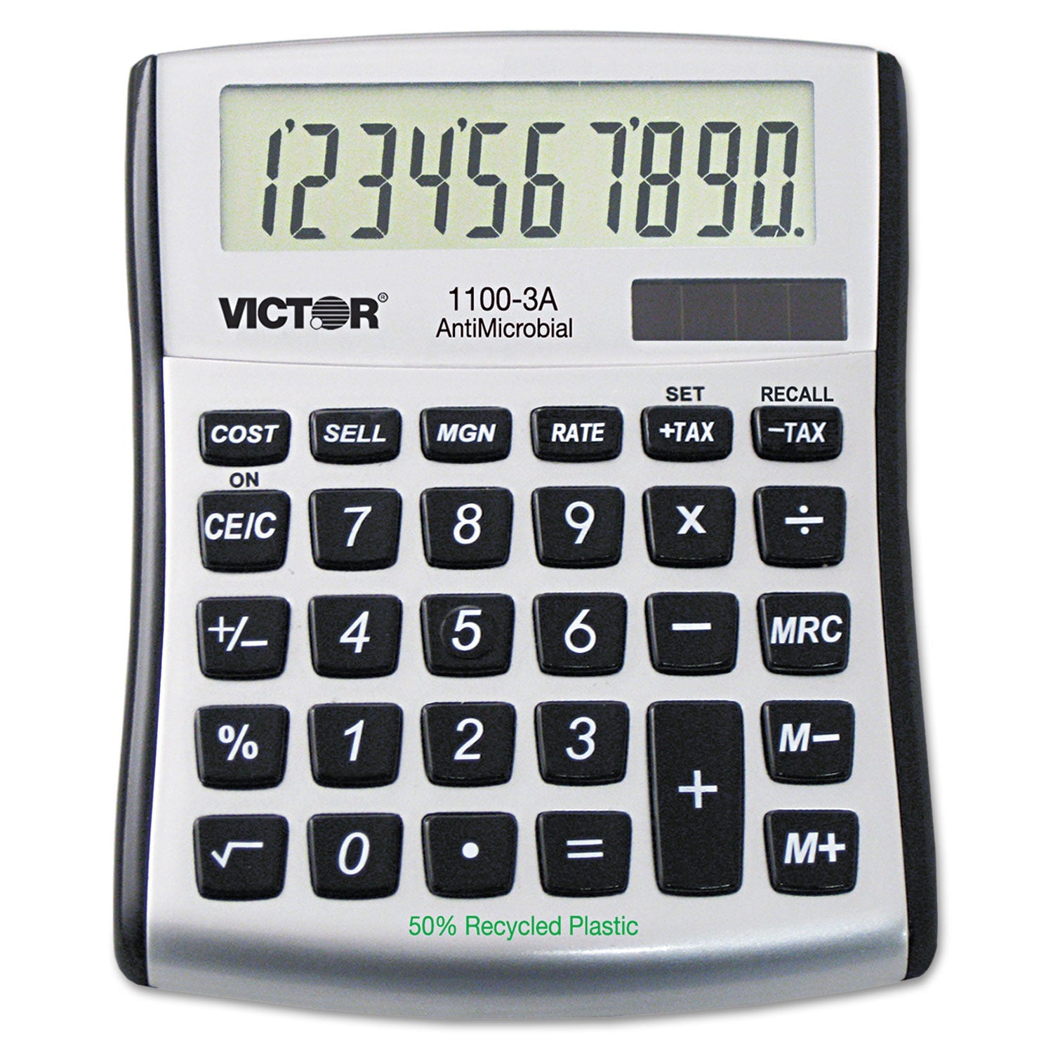 Victor® 1100-3a Antimicrobial Compact Desktop Calculator, 10-Digit Lcd