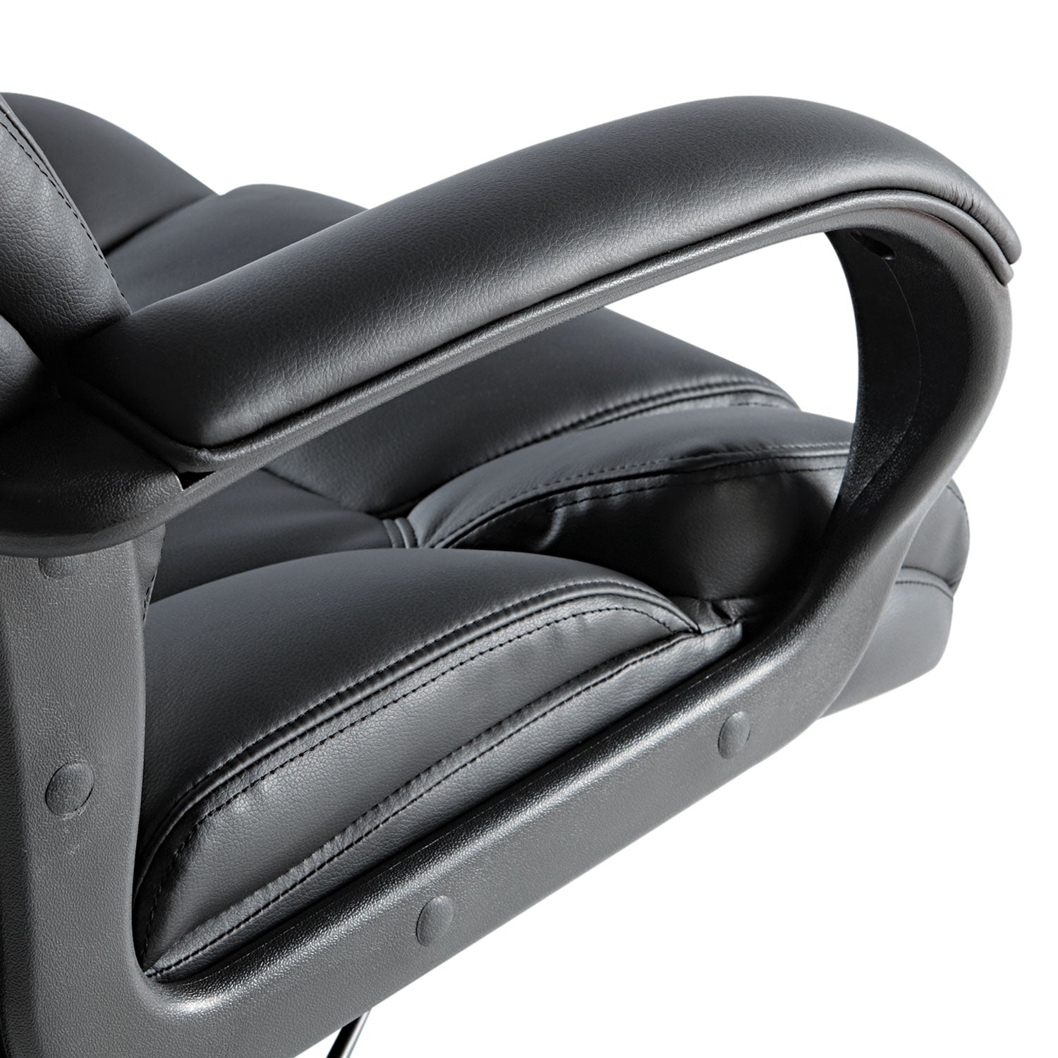 Alera® Alera Fraze Series Executive High-Back Swivel/tilt Bonded Leather Chair, Supports 275 Lb, 17.71" To 21.65" Seat Height, Black