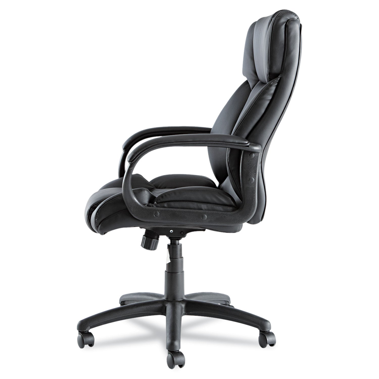 Alera® Alera Fraze Series Executive High-Back Swivel/tilt Bonded Leather Chair, Supports 275 Lb, 17.71" To 21.65" Seat Height, Black