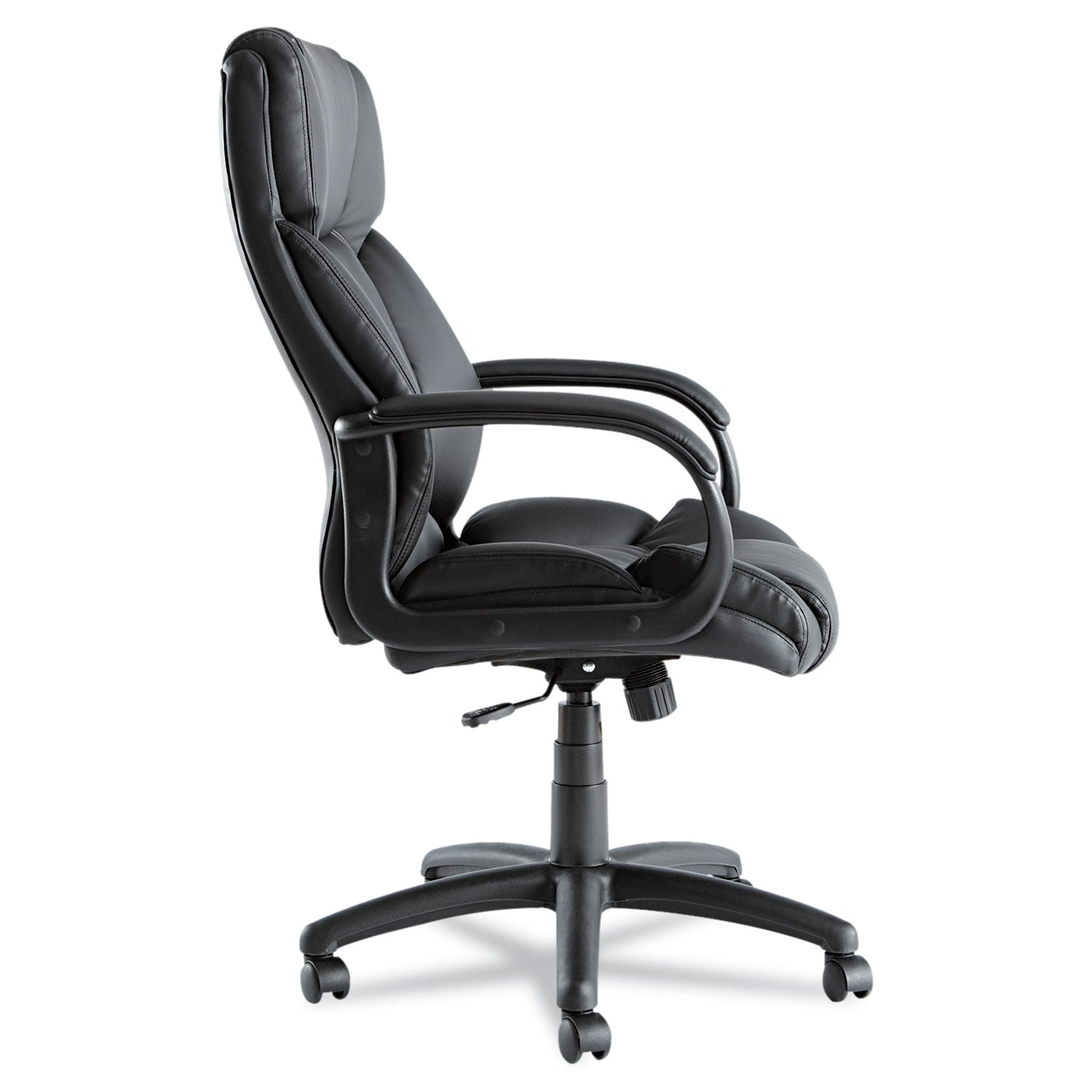 Alera® Alera Fraze Series Executive High-Back Swivel/tilt Bonded Leather Chair, Supports 275 Lb, 17.71" To 21.65" Seat Height, Black