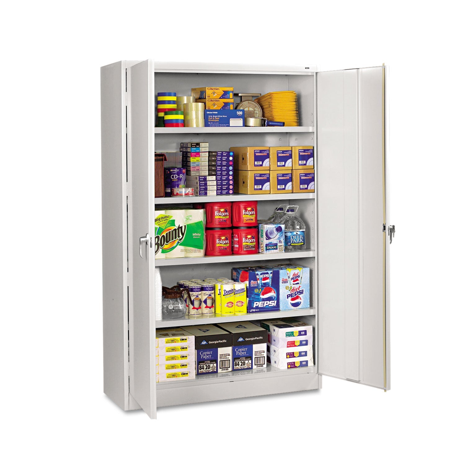 Jumbo Steel Storage Cabinet | Tennsco, Light Gray