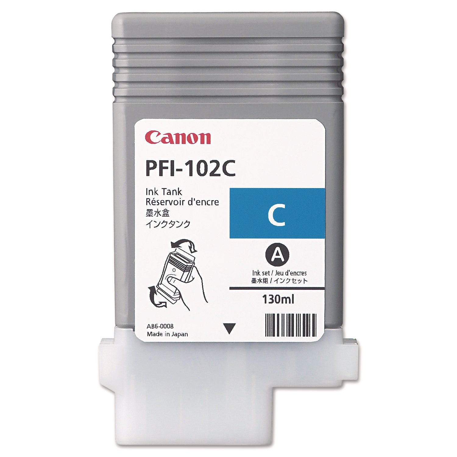 Canon® 0896B001AA (PFI-102) Ink, Cyan