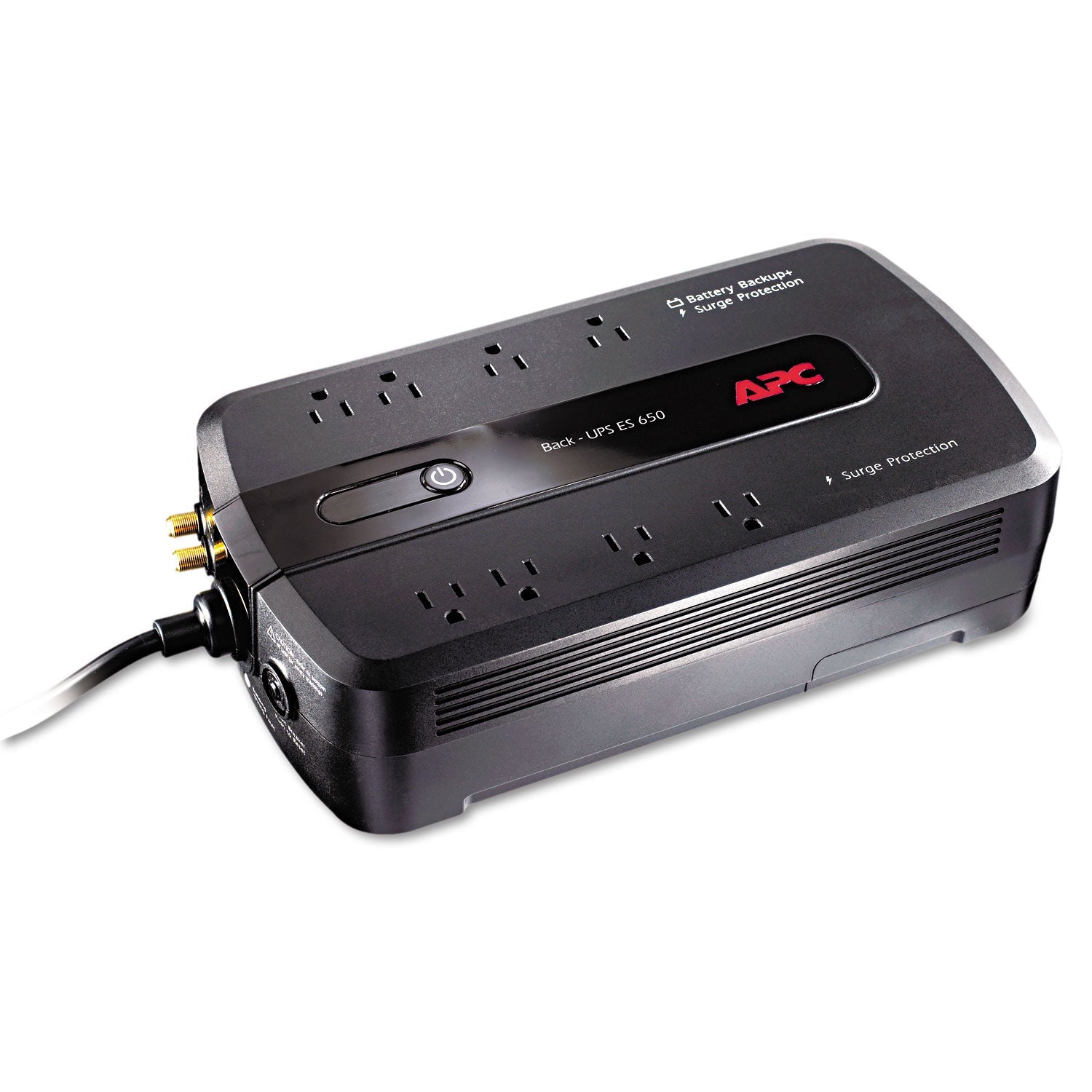 APC® BE650G1 Back-UPS ES 650 Battery Backup System, 8 Outlets, 650 VA, 340 J